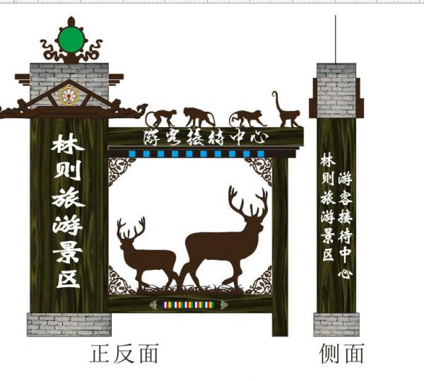 西藏林芝林则动物园标识标牌